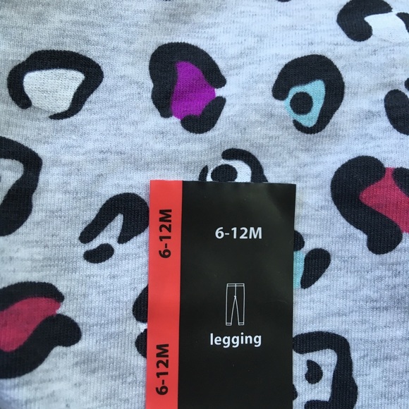 3/20$ NWT baby girl multi colors leopard legging - Picture 2 of 3